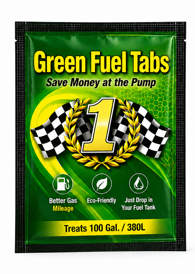 Green Fuel Tabs – Best Diesel Fuel Additive | Fuel Injector Cleaner Tablets | 10 Gallon Pack (Treats 100 Gal. / 380L)