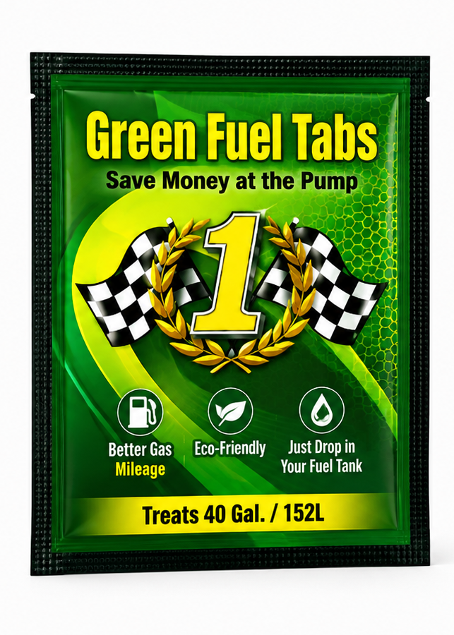 Green Fuel Tabs – Best Diesel Fuel Additive Tablets | Fuel Injector Cleaner | 4 Tab Starter Pack (Treats 40 Gal. / 152L)