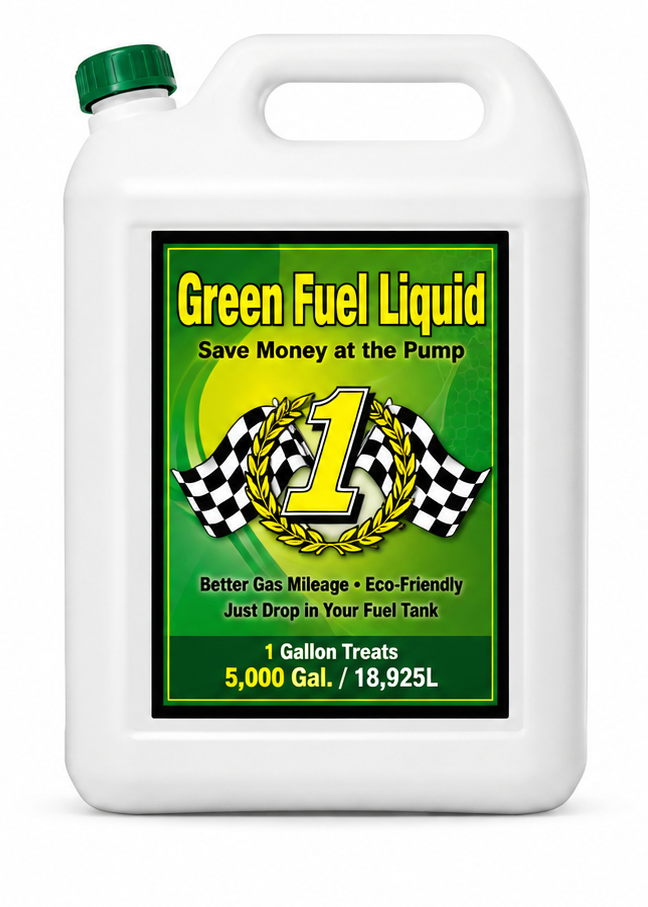 Green Fuel Liquid – Best Diesel Fuel Additive Concentrate | Fuel Injector Cleaner | 1 Gallon Treats 5,000 Gal. / 18,925L
