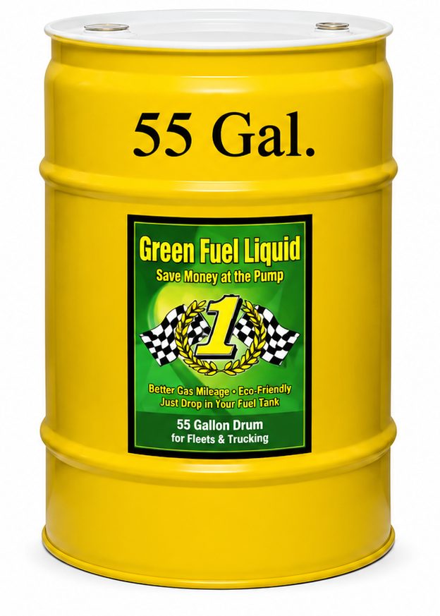 Green Fuel Liquid – Best Diesel Fuel Additive in Bulk | Commercial Fuel Injector Cleaner | 55 Gallon Drum for Fleets & Trucking
