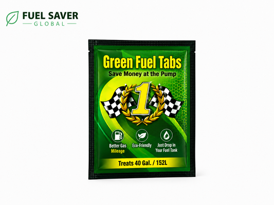 Green Fuel Tabs – Best Diesel Fuel Additive Tablets | Fuel Injector Cleaner | 4 Tab Starter Pack (Treats 40 Gal. / 152L)